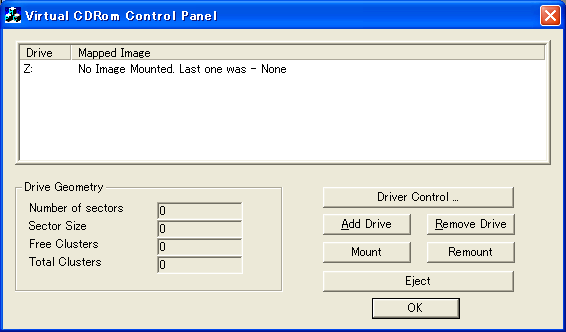 Virtual CD-ROM Control Panel